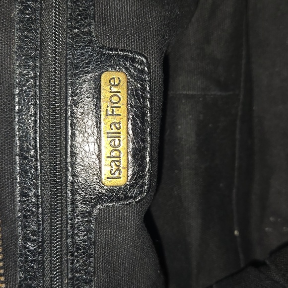 Isabella Fiore Black and Gold Studded Leather  Women's Bag - Picture 13 of 15